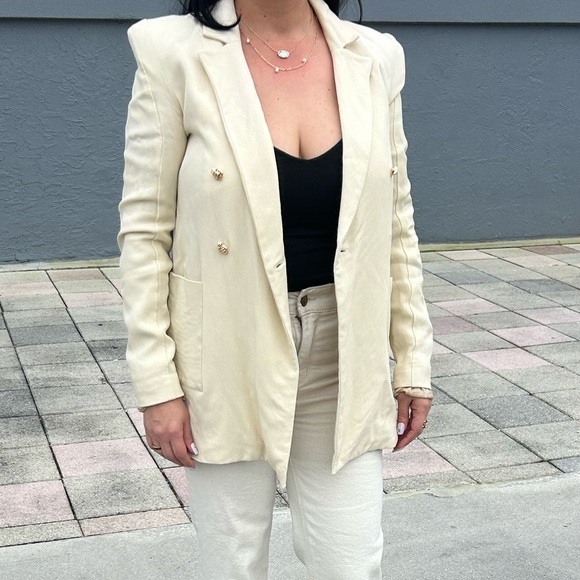 Valentina Shah Cream Blazer size 2 - Picture 3 of 11